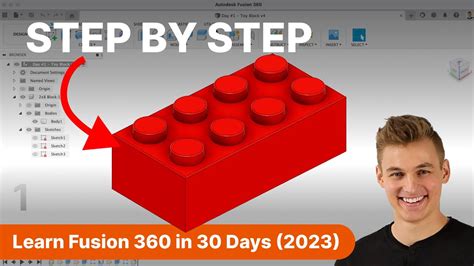 Day 1 of Learn Fusion 360 in 30 Days for Complete Beginners!.